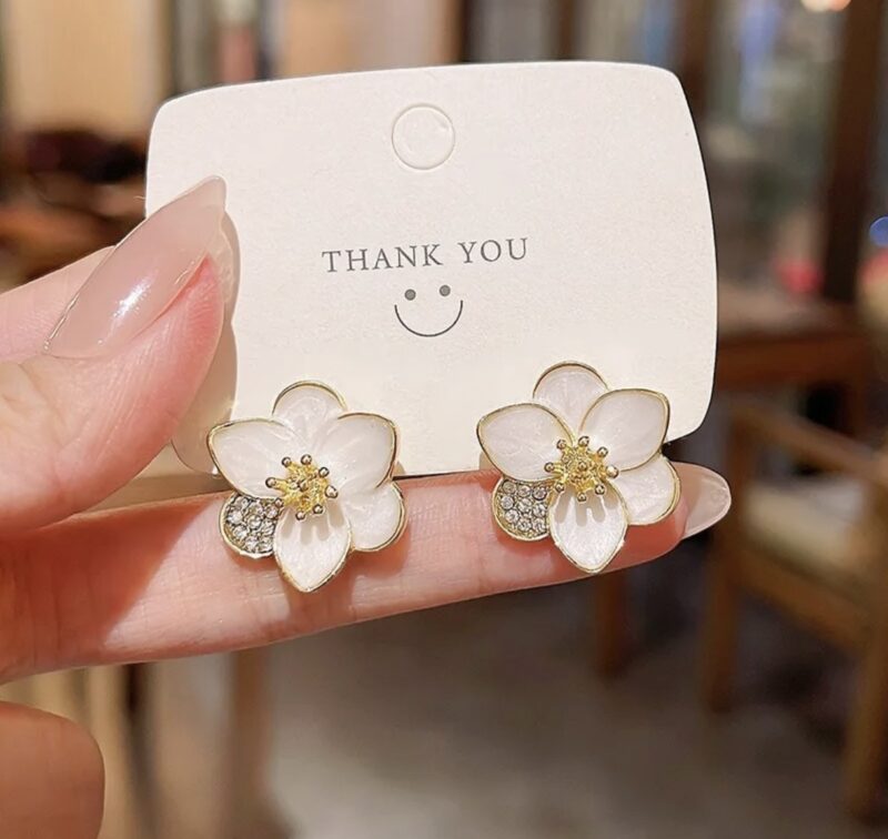 Enamel Floral Studs - Image 3