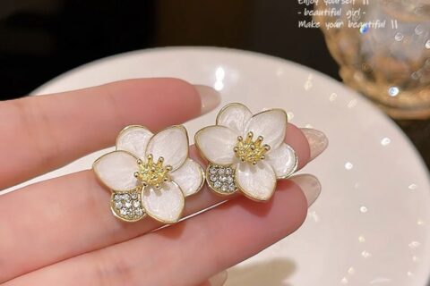 Enamel Floral Studs