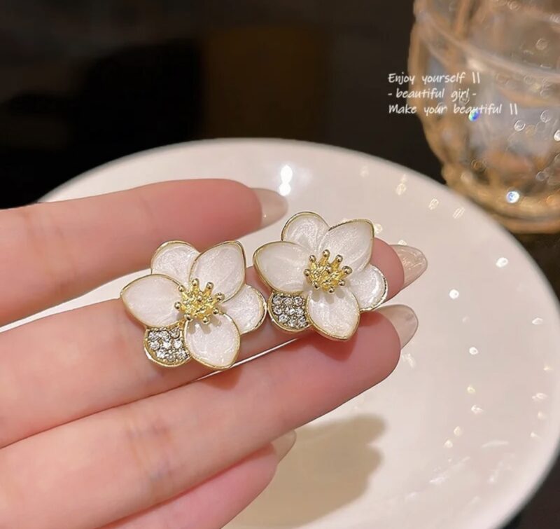Enamel Floral Studs
