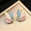Enamelled Butterfly Studs