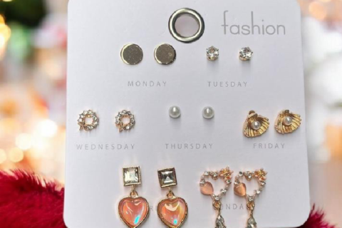 Anti Tarnish Premium Quality Set of 7 Studs Combo