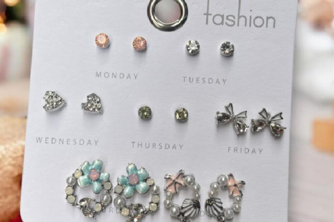 Anti Tarnish Premium Quality Set of 7 Studs Combo