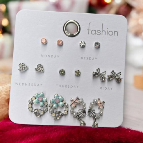 Anti Tarnish Premium Quality Set of 7 Studs Combo