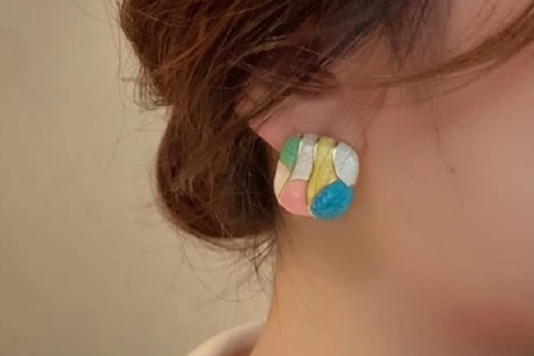 blue shine new stylish korean party wear earrings